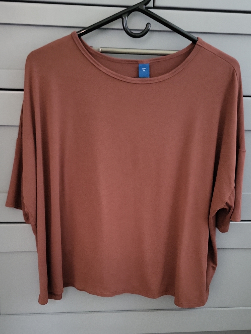 Short Sleeve Luxe Oversized Crop T-shirt - Picture 3 of 5